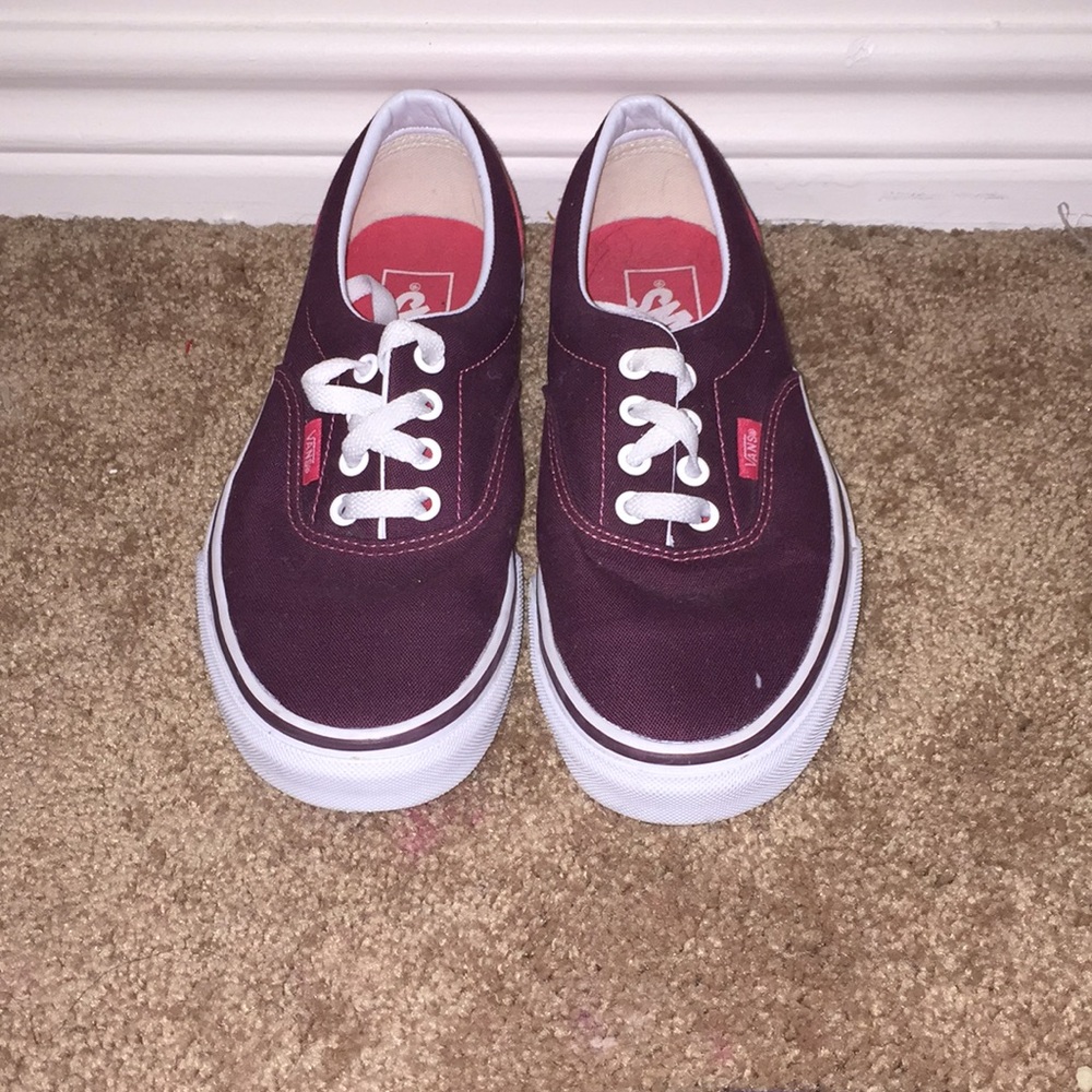 Pink and maroon vans